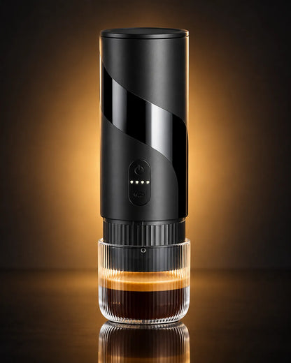 Macchina da Caffè Espresso Portatile Ricaricabile – Compatibile con Capsule e Caffè Macinato